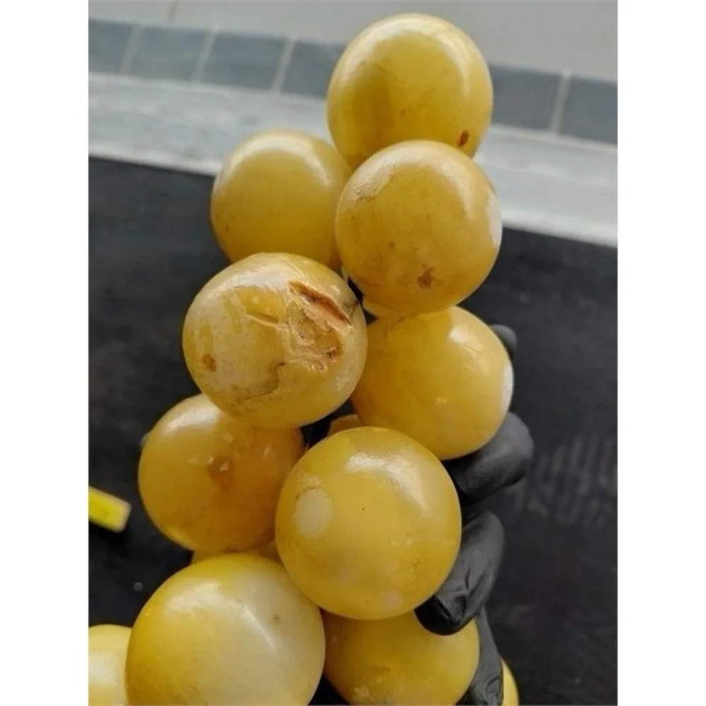 1960s alabaster stone grapes mcm mid century